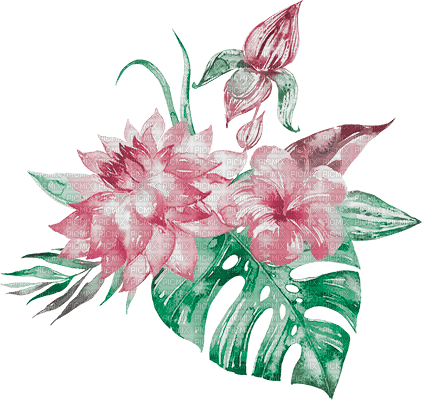 soave deco branch flowers summer tropical - kostenlos png