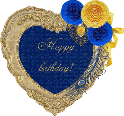 Kaz_Creations Heart Hearts Love Deco Flowers Happy Birthday - GIF animé gratuit