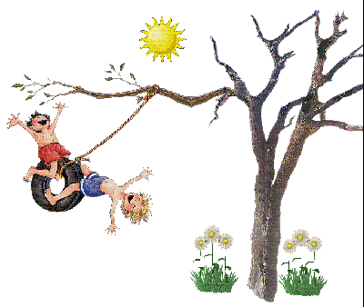 Children/Tree swing - Бесплатни анимирани ГИФ