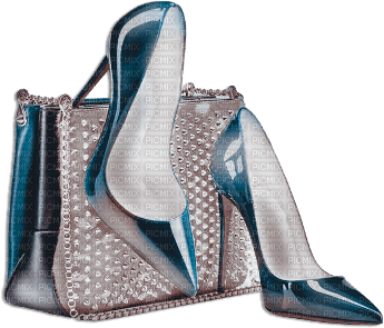 soave deco fashion shoe bag blue brown - δωρεάν png