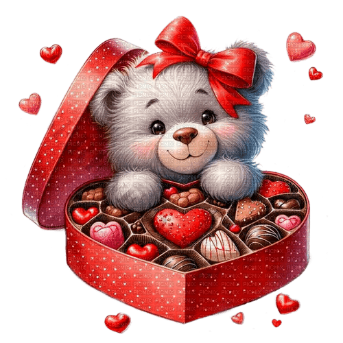 st. Valentine bear by nataliplus - darmowe png