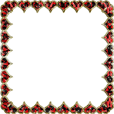 Frame, Frames, Heart, Hearts, Red, Gold, Black - Jitter.Bug.Girl - GIF animasi gratis