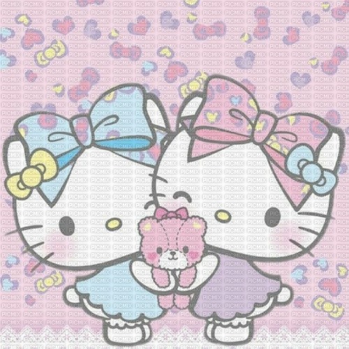 Soeurs fond hello kitty background sisters - 無料png