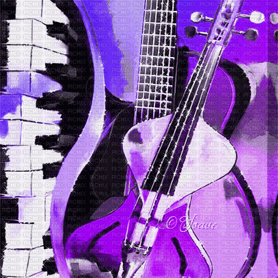 гитара фон soave purple gif - Бесплатный анимированный гифка
