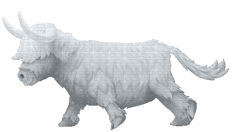 white bull by nataliplus - Ilmainen animoitu GIF