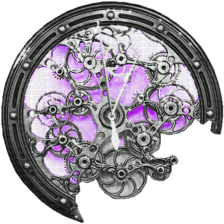 soave deco steampunk animated black white purple - GIF animé gratuit