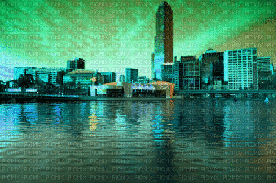 Сity lake background - Besplatni animirani GIF