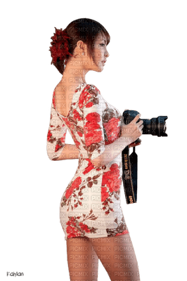 woman with camera bp - δωρεάν png