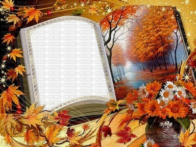 frame-background-book-autumn - gratis png