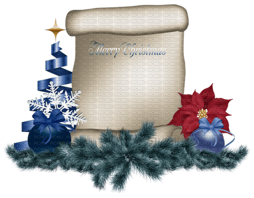 blue christmas deco - Free PNG