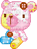 patched teddy bear pixel - Бесплатный анимированный гифка