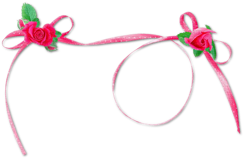 Ribbon.Roses.Pink - PNG gratuit