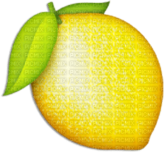soave deco summer  lemon fruit citrus yellow green - Free PNG