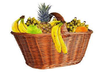fruit-basket-frukt-korg - png ฟรี