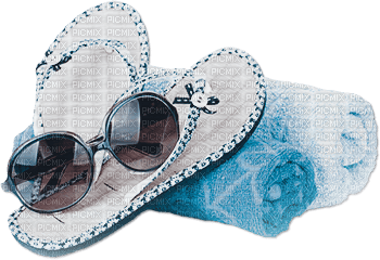 soave deco summer beach sunglasses flip flop blue - png ฟรี