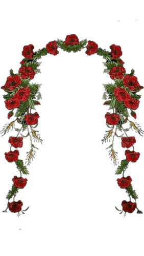 red flowers arch - zadarmo png