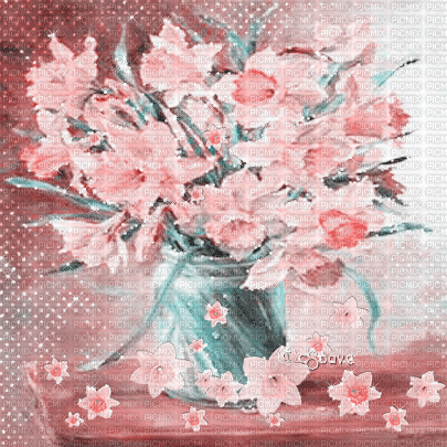 soave background animated vintage flowers spring - GIF animé gratuit