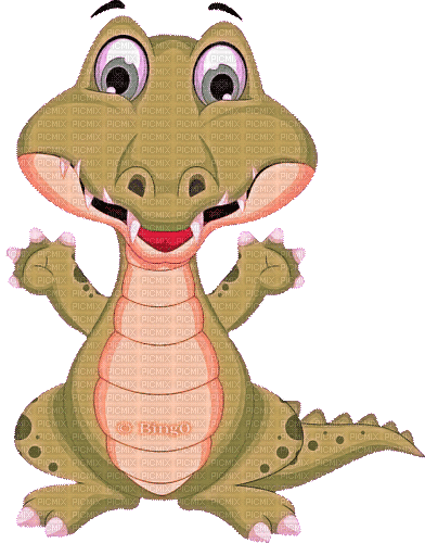Y.A.M._Summer little animals crocodile - Bezmaksas animēts GIF