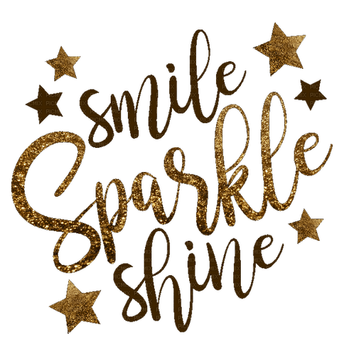 smile sparkle shine text - PNG gratuit