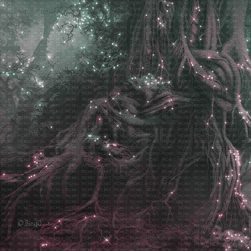 Y.A.M._Fantasy forest background - Nemokamas animacinis gif
