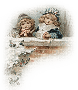niños gatito invierno navidad dubravka4 - bezmaksas png