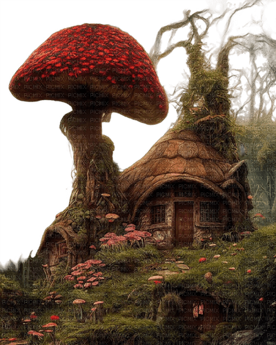 грибы - дом - ilmainen png