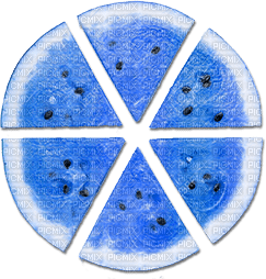 soave deco summer scrap fruit watermelon blue - 免费PNG