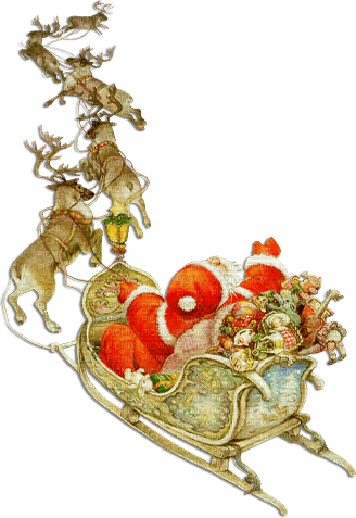 soave deco christmas santa claus sled sleigh - ingyenes png