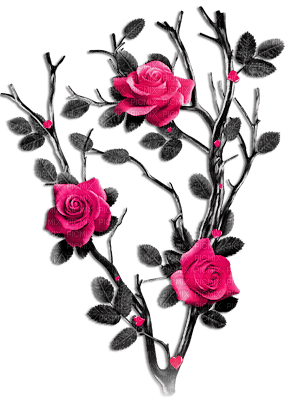 soave deco flowers rose branch fantasy gothic - png gratuito