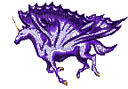 licorne violet - GIF animado gratis