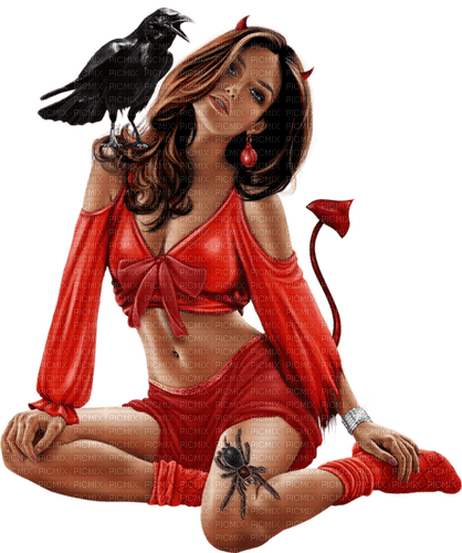 gothic witch woman halloween kikkapink - PNG gratuit