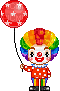 tiny pixel clown - Gratis animerad GIF