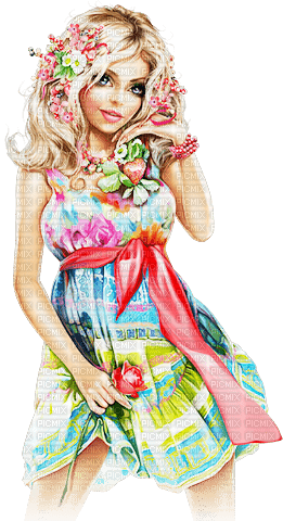 soave woman fashion spring summer flowers - zdarma png