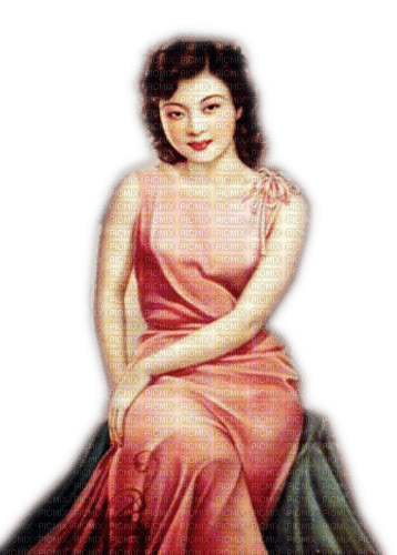 Rena Vintage Asian Woman Frau Japan - darmowe png