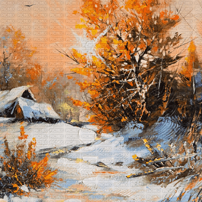 fondo invierno paisage dubravka4 - бесплатно png