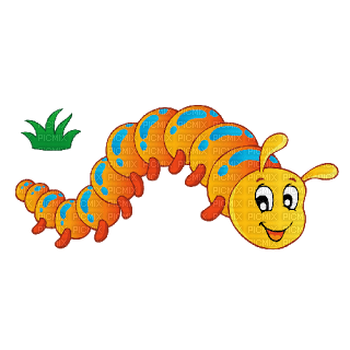 Kaz_Creations Cute Cartoon Caterpillar - png ฟรี