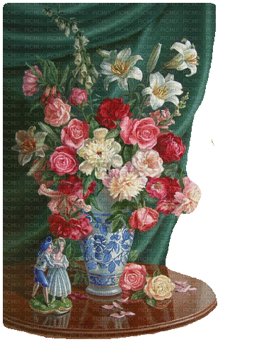 loly33 vase fleur - Бесплатни анимирани ГИФ