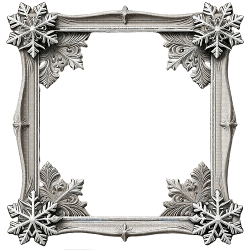 winter vintage frame snowflake - 無料png