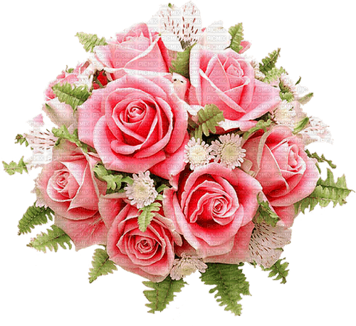 Roses.Bouquet.Pink - PNG gratuit