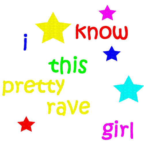 pretty rave girl - GIF animado gratis