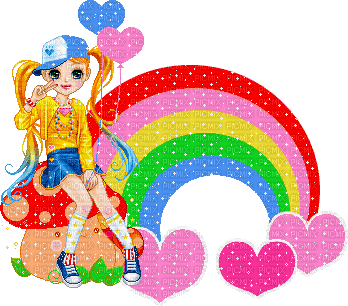 Muñeca de colores - Бесплатный анимированный гифка