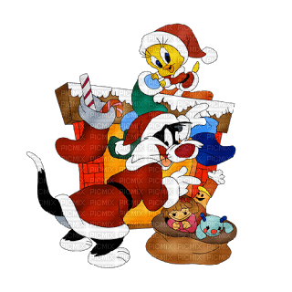 Kaz_Creations Cartoons  Christmas Tweety Pie & Friends - darmowe png