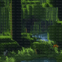 bamboo,tree,leaf,water - GIF animado grátis
