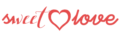 sweet love.Text.Red.Victoriabea - Free PNG