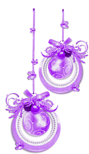 Christmas.Ornaments.Purple - 免费PNG
