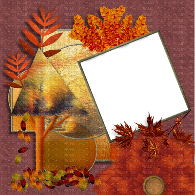 loly33 cadre frame automne autumn - PNG gratuit