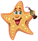 Kaz_Creations Deco Beach Cartoon Starfish - PNG gratuit