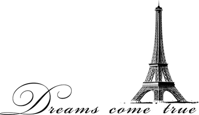 Kaz_Creations Deco Paris Logo Text Dreams Come True - PNG gratuit