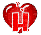 Gif lettre coeur -H- - Free animated GIF