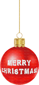 soave text christmas deco animated ball gold red - Free animated GIF